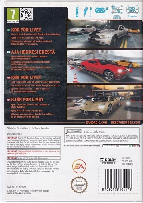 Need for Speed the Run - Nintendo Wii (B Grade) (Genbrug)